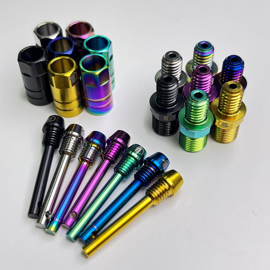 Αναβαθμίσεις Hope RX4+ Titanium | Παξιμάδι εύκαμπτου σωλήνα RX4, σύνδεσμος, θύρα εξαέρωσης, πείρος συγκράτησης τακακιού φρένου