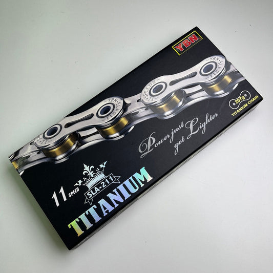 YBN titanium ketting SLA212 Ti-N | 126 Koppelingen | 11, 12 versnellingen | Shimano SRAM Campagnolo