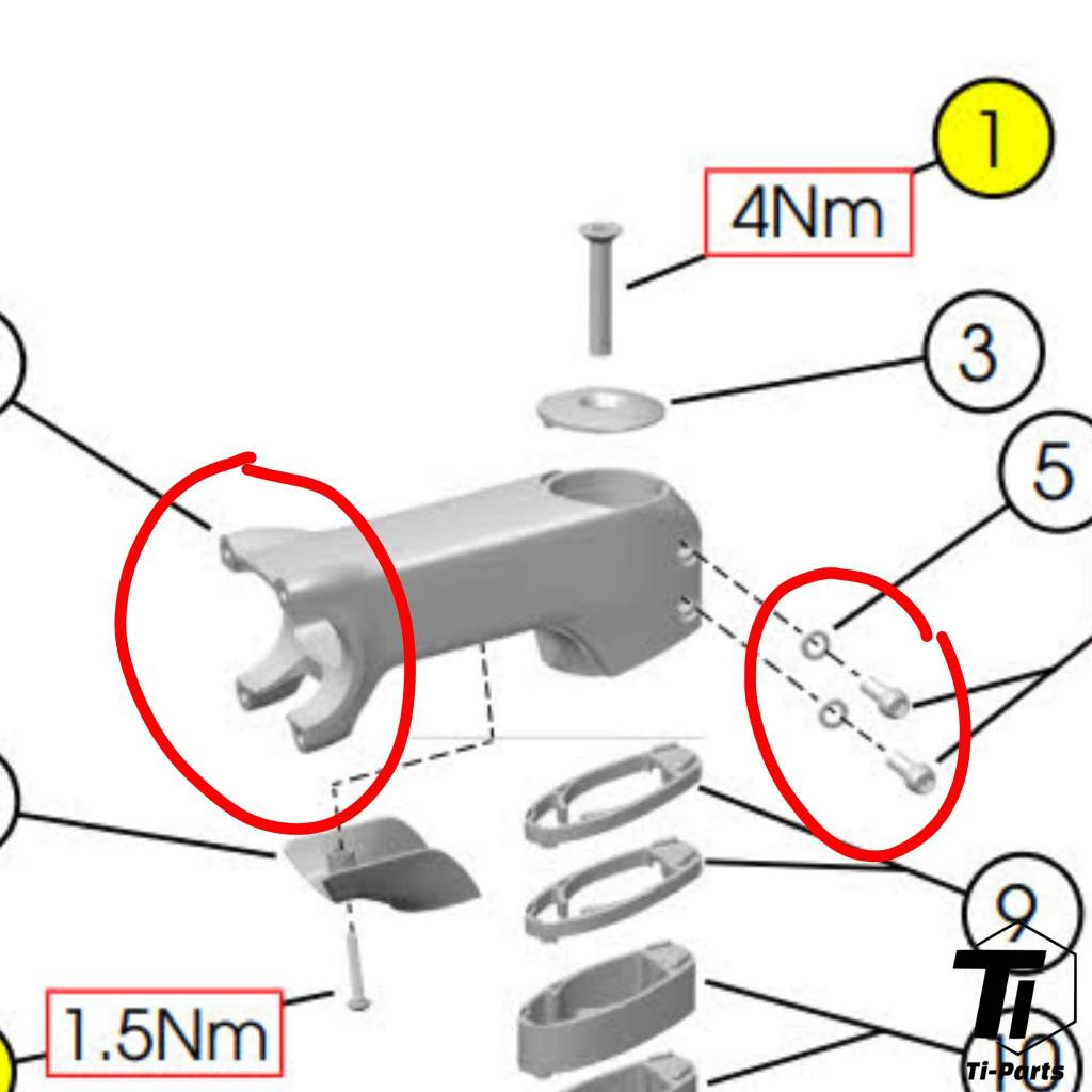 トレック ドマーネ SL SLR MY23 | Gen4 AXS デュラエース用 チタンアップグレードキット | グレード5 チタンボルト スクリュー シンガポール