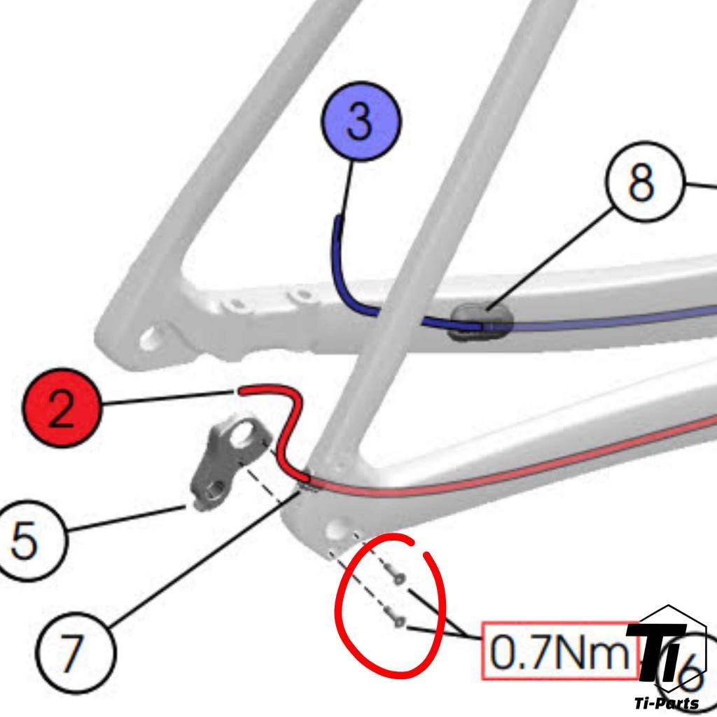 トレック ドマーネ SL SLR MY23 | Gen4 AXS デュラエース用 チタンアップグレードキット | グレード5 チタンボルト スクリュー シンガポール