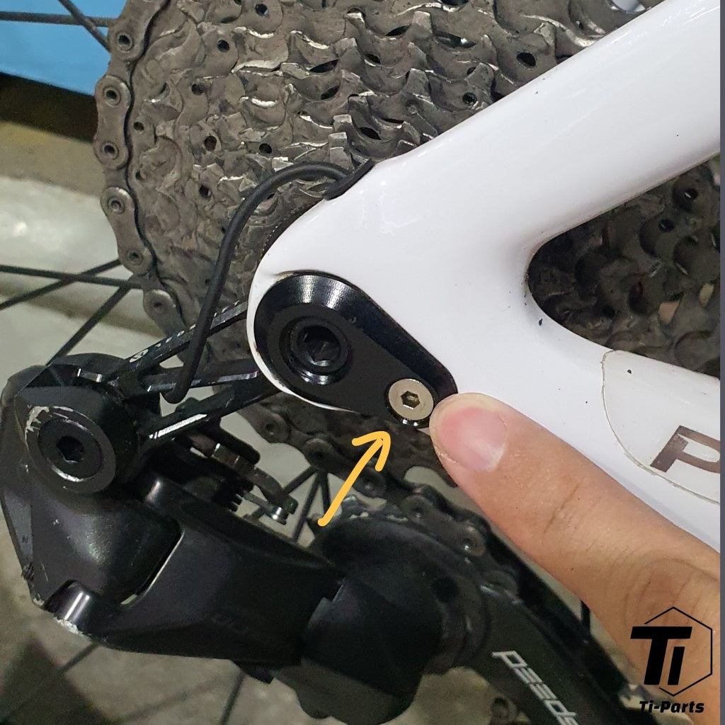 Titanium Screw for Pinarello Dogma F Rear Derailleur Hanger | Dogma X Prince TICR FX Disc | Bolt Nut Maintenance Tiparts