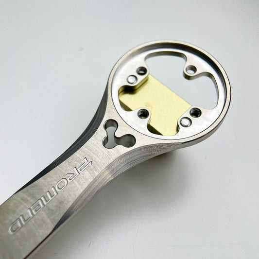 Universal-Fit Titanium 2 Holes Bike Computer Mount | Garmin, Wahoo, Bryton