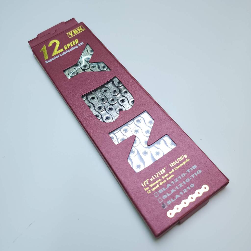 YBN 12-Speed Bicycle Chain SLA1210-Ti-N | 126 Links | Shimano SRAM Campagnolo