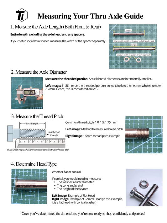 Upgrading your Thru-Axles? Read our Bicycle Thru-Axle Measuring Guide!