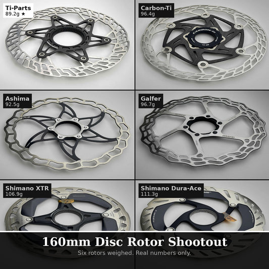 We Weighed Six of the Lightest 160mm Disc Rotors on the Market. Here's What We Found >