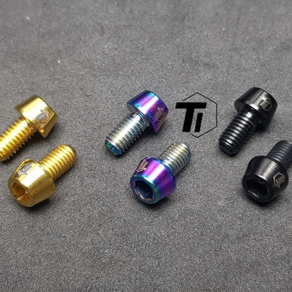 Titanium Shifting Cable Pressing Bolt | Shimano SRAM cable fixing screw 105 Ultegra Dura Ace M5 M6 Ti-Parts  R8000 R7000