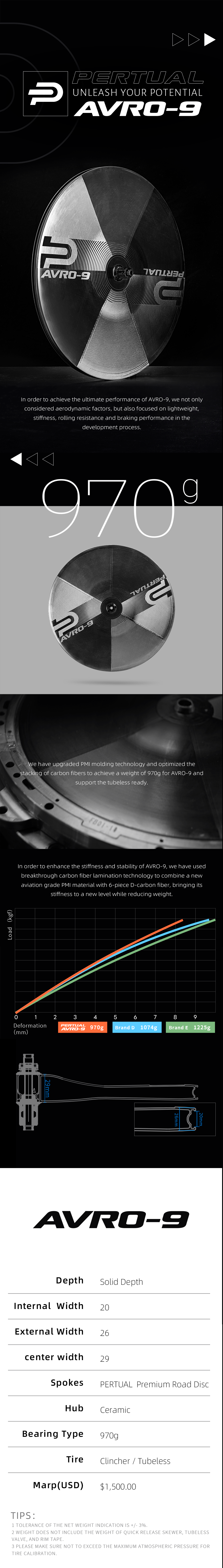 PERTUAL AVRO-8 Disc TT Wheels (Rear Wheel)