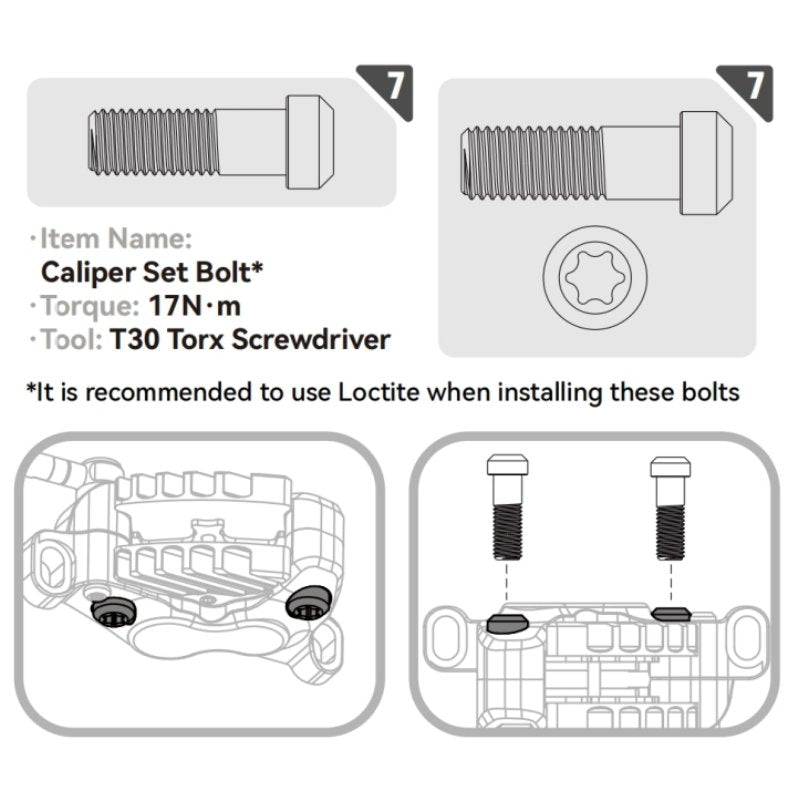 Lewis Titanium Bolt Upgrade Kit for LHP-U4 LHP-S4 LH4 Brake