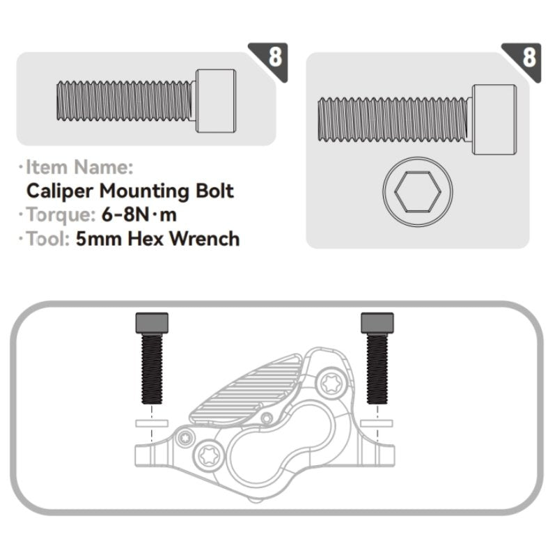 Lewis Titanium Bolt Upgrade Kit for LHP-U4 LHP-S4 LH4 Brake