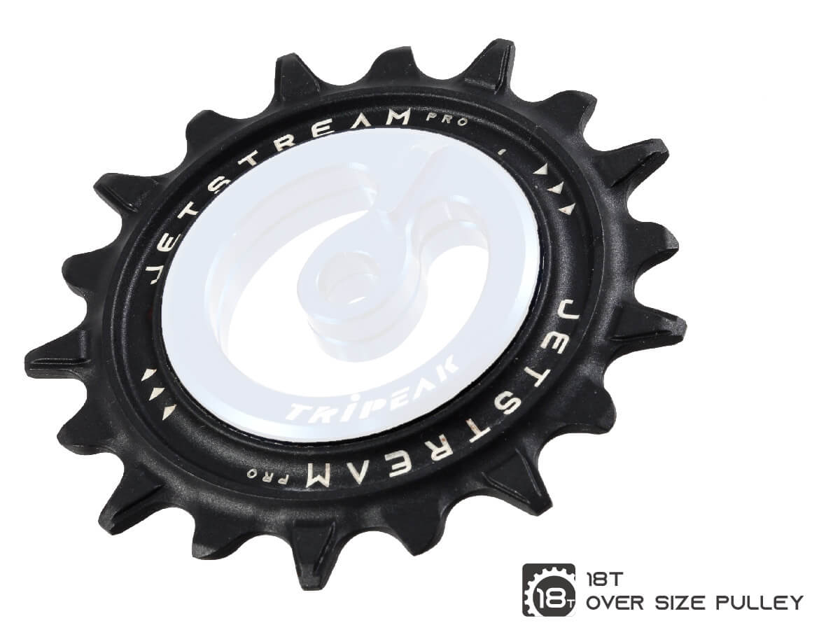 TRiPEAK Jetstream Pro Ceramic Pulley Wheel 11T/18T | Shimano GRX 1x/2x | Asymmetric Oversized Pulley Wheel (AOPW) OSPW