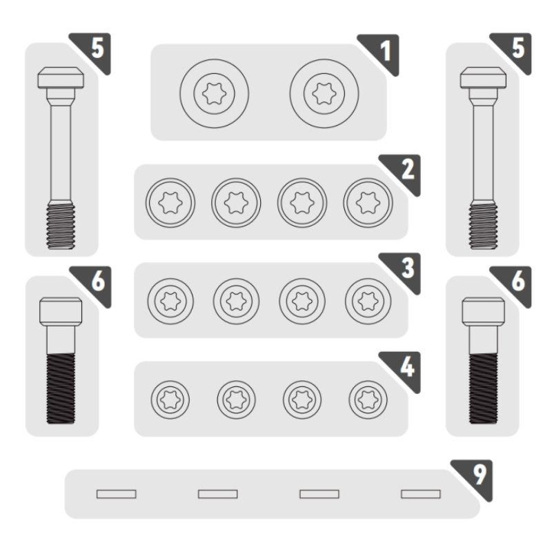 Lewis Titanium Bolt Upgrade Kit for LHP-U4 LHP-S4 LH4 Brake