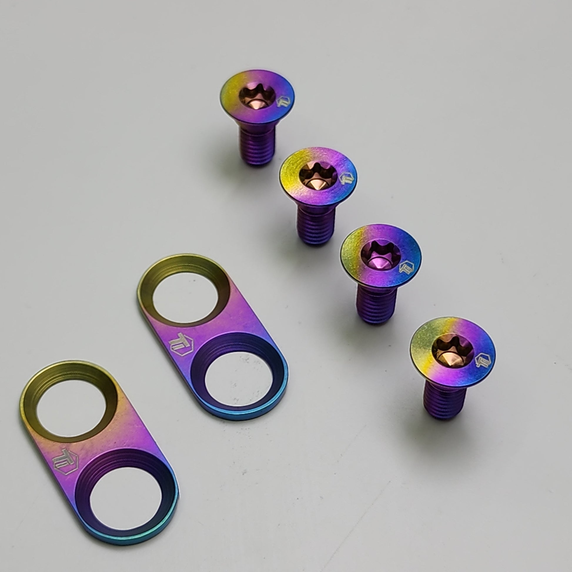 Ti-Parts titanium cleat bolts and plates for Shimano SPD MTB pedals