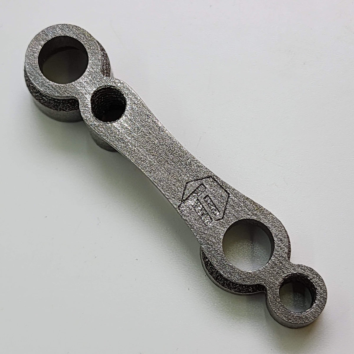 Universal-fit 3D-printed titanium front disc brake adapter for Shimano and SRAM