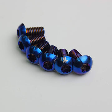 12 Vis De Rotor De Frein T25 Pour VTT – Acier M5x10mm, Coloris Bleu, Montage Facile, Résiste à La Corrosion