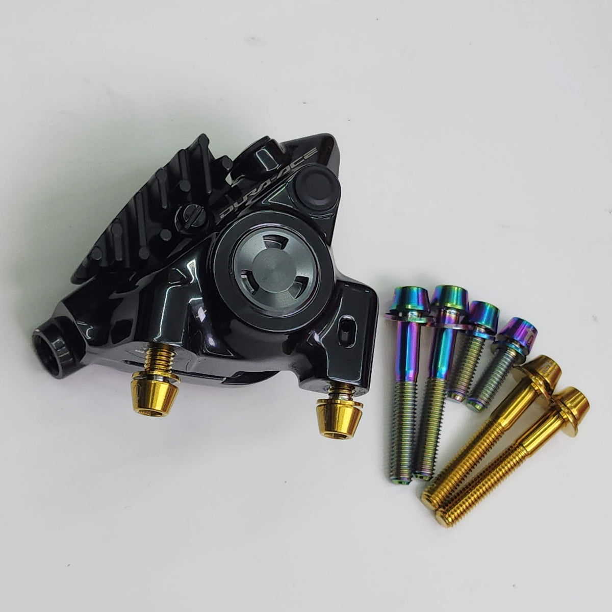 titanschrauben rennrad Titan-Schrauben für Rennrad-Scheibenbremssattel Brand_Caline Robuste und Leichte Lösung Farbe:Grey 1 Pair Replacement Bike