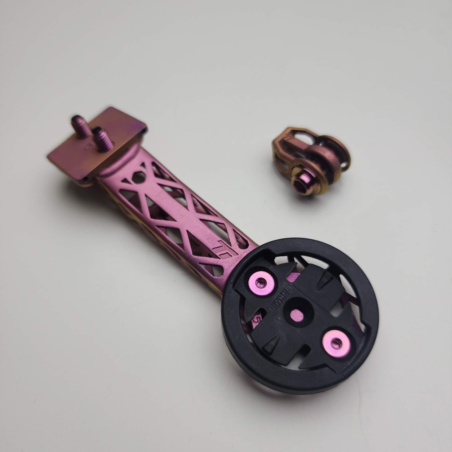 حامل حاسوب مطبوع بتقنية الطباعة ثلاثية الأبعاد من التيتانيوم لمقود ENVE SES AR / Aero Pro 2025 المتكامل | Garmin Wahoo Bryton | سلسلة Team