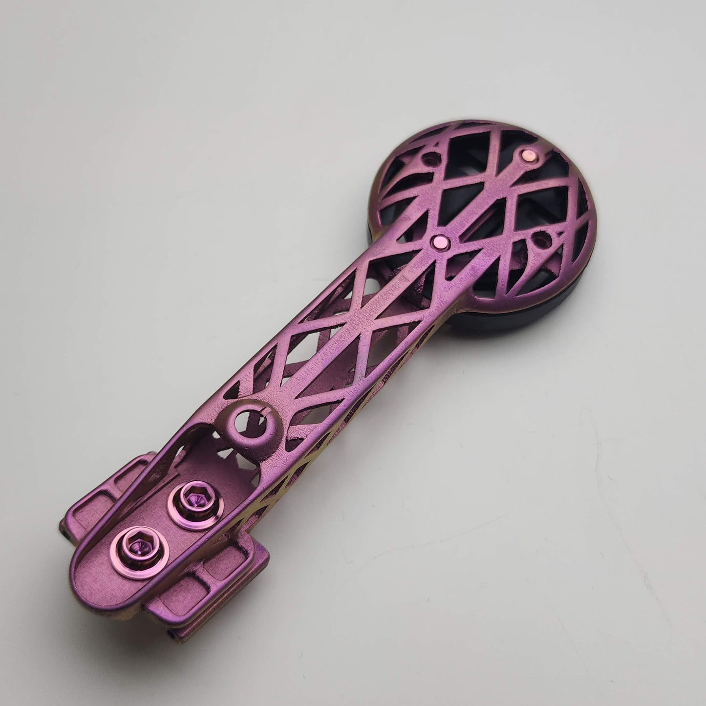 حامل حاسوب مطبوع بتقنية الطباعة ثلاثية الأبعاد من التيتانيوم لمقود ENVE SES AR / Aero Pro 2025 المتكامل | Garmin Wahoo Bryton | سلسلة Team