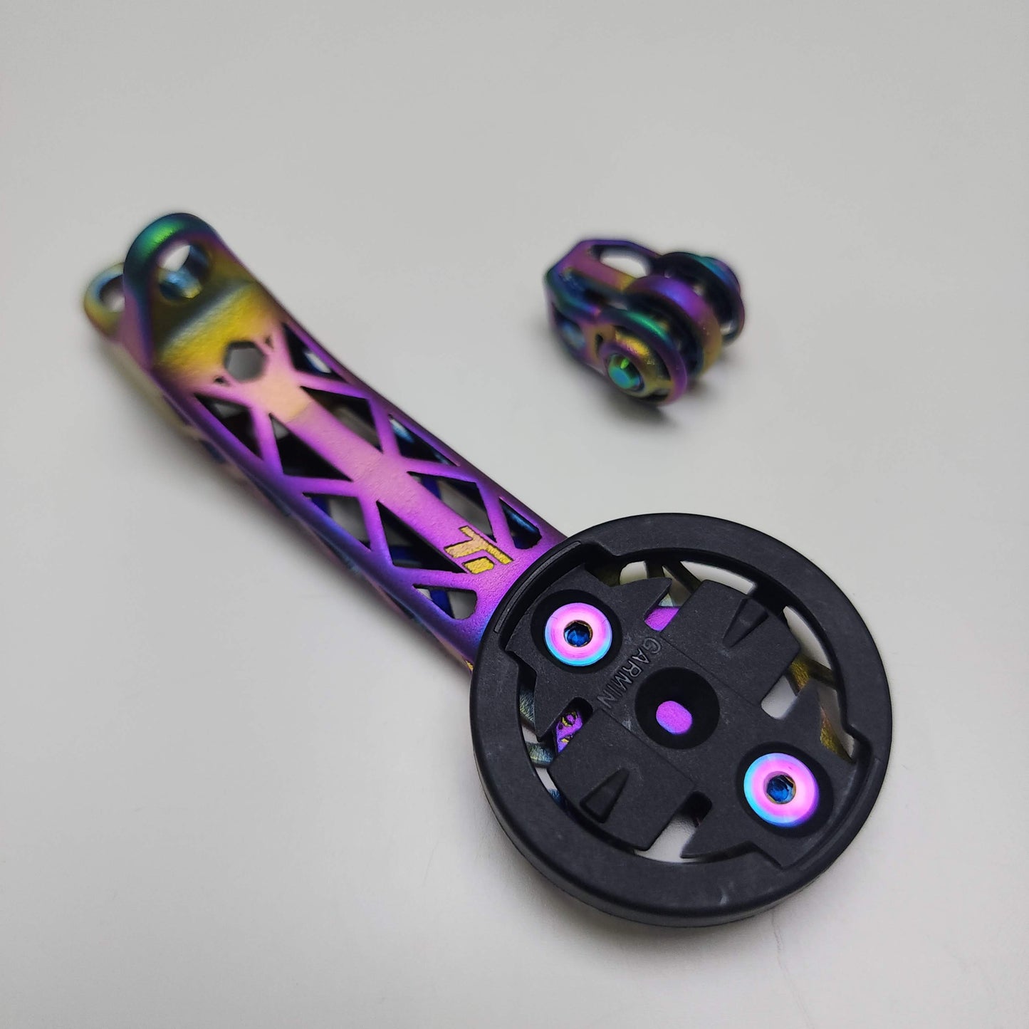 CRW Works HB01 Titanium 3D-printcomputerhouder | Garmin Wahoo | Teamserie