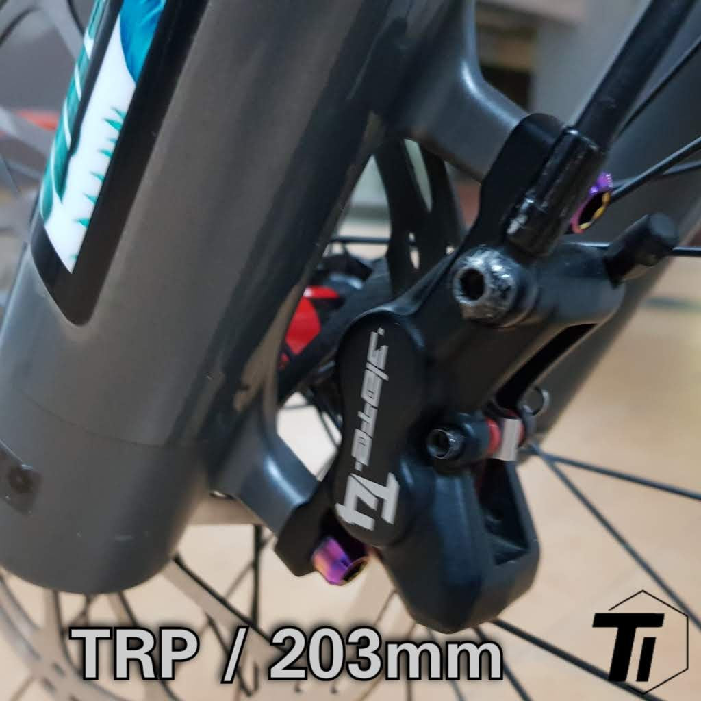 Titanbult för TRP-bromsspaksklämma | DH-R EVO Q2.3 SE Trail EVO QUADIEM G Spec | TRP Broms MTB | Titan skruv