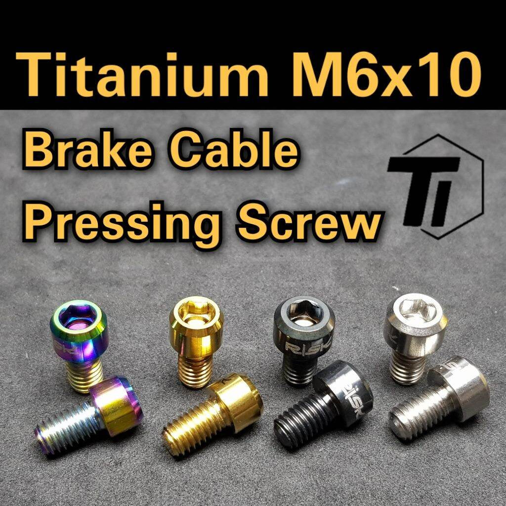 티타늄 브레이크 케이블 압착 나사 볼트 M6x10 | Shimano Claris Tiagra 105 Ultegra Dura Ace SRAM 라이벌 포스 Ti-파트