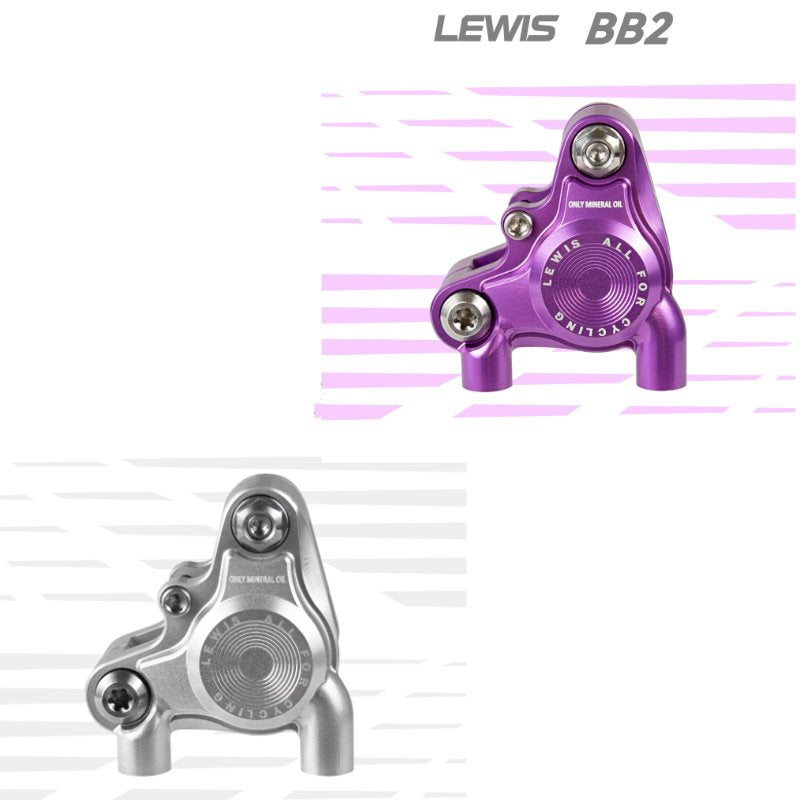 Freio de montagem plana Lewis BB2 de pistões duplos para cascalho de bicicleta de estrada | Alternativa de parafuso de parafuso de aço inoxidável e titânio com design superleve para Hope RX4 + | Envio para todo o planeta