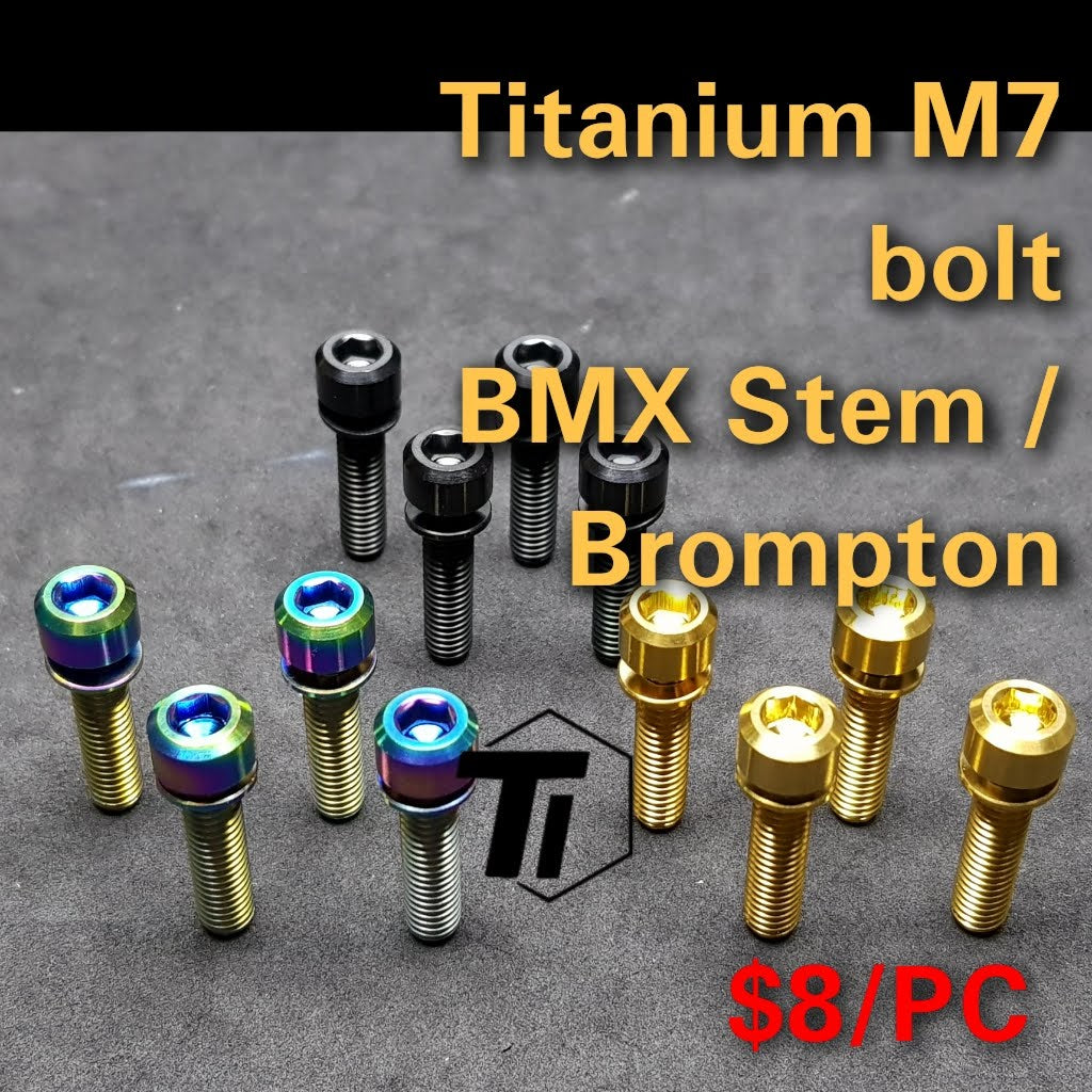 Titanium M7 BMX stuurpenboutbout voor Fit, Fiend, Fly BMX, WeThePeople, zondag, Kink, Cult, Eastern, Haro, Mongoose, Elite BMX