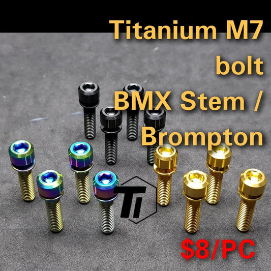 Titanium M7 BMX spindelbolt til Fit, Fiend, Fly BMX, WeThePeople, søndag, Kink, Cult, Eastern, Haro, Mongoose, Elite BMX