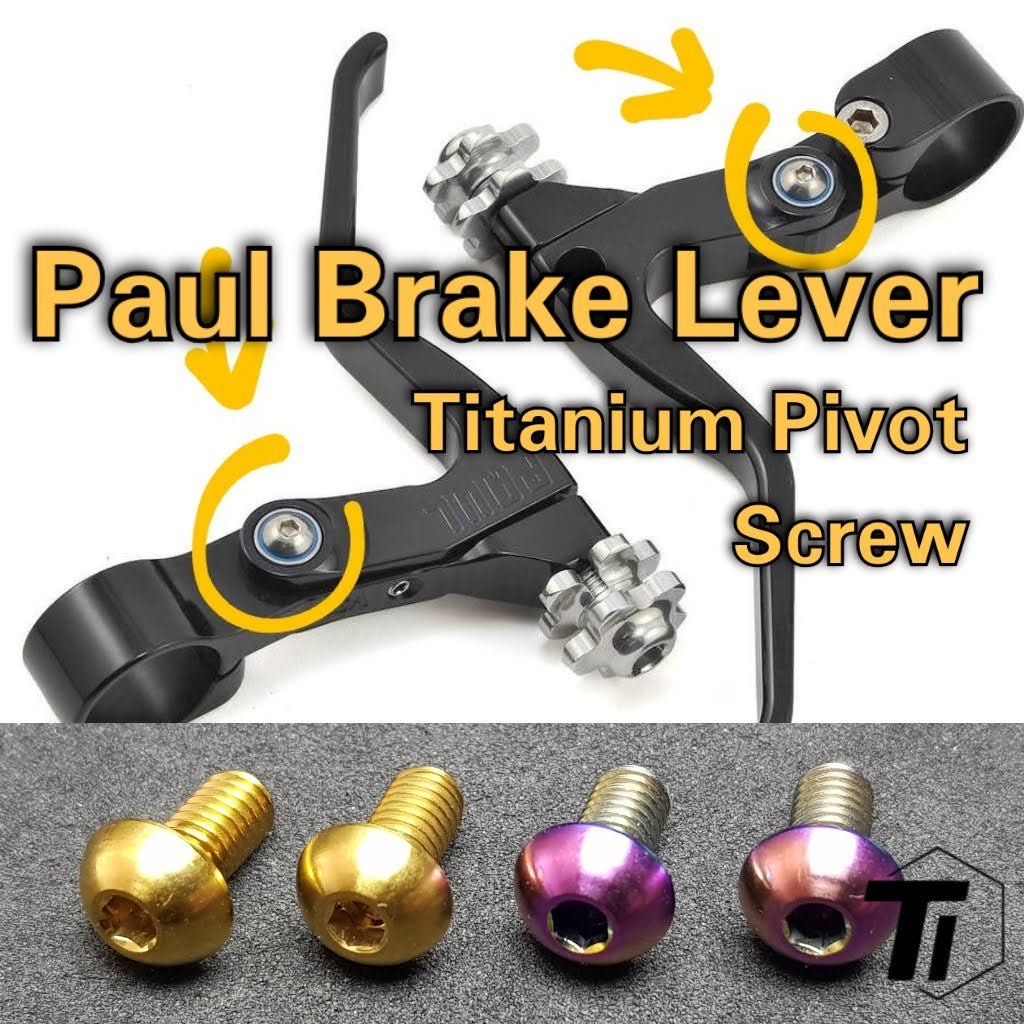 Boulon en titane pour collier de levier de frein Paul | T-Line Canti Love Paul Component Engineering Brompton Pikes Vis Birdy