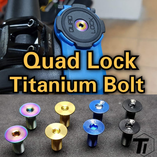 Ti-Parts Titanium Bolt cho giá đỡ điện thoại thông minh Quad Lock | Xe đạp &amp; xe máy Quadlock 360 Xe đạp trục vít Titan