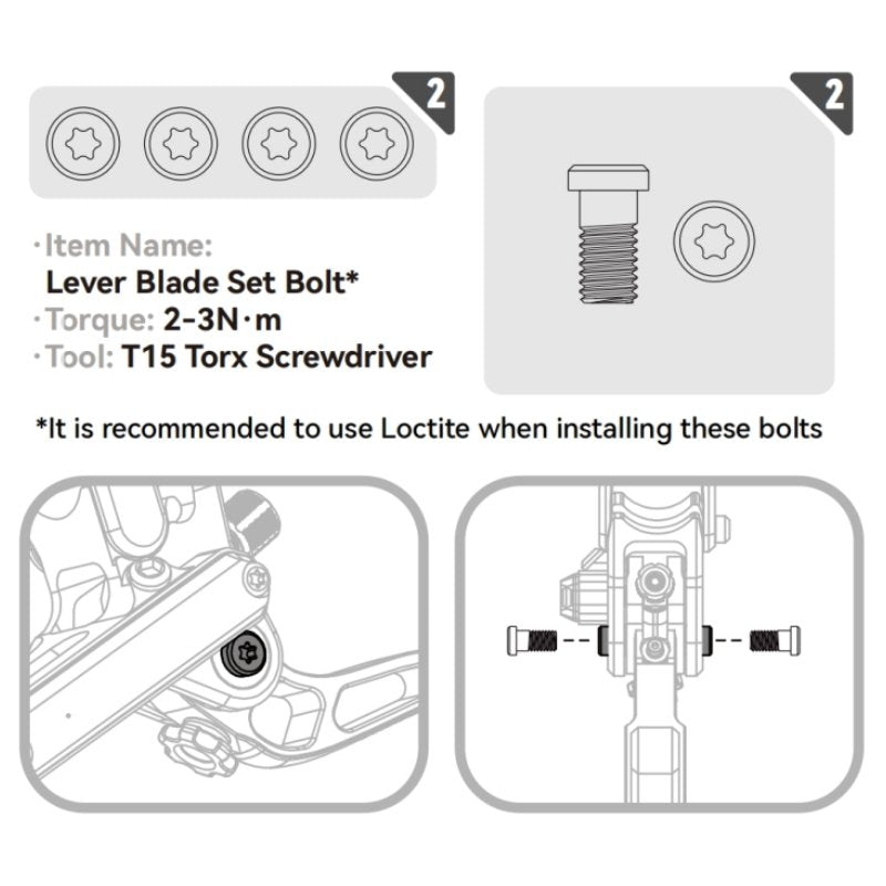 Lewis Titanium Bolt Upgrade Kit for LHP-U4 LHP-S4 LH4 Brake