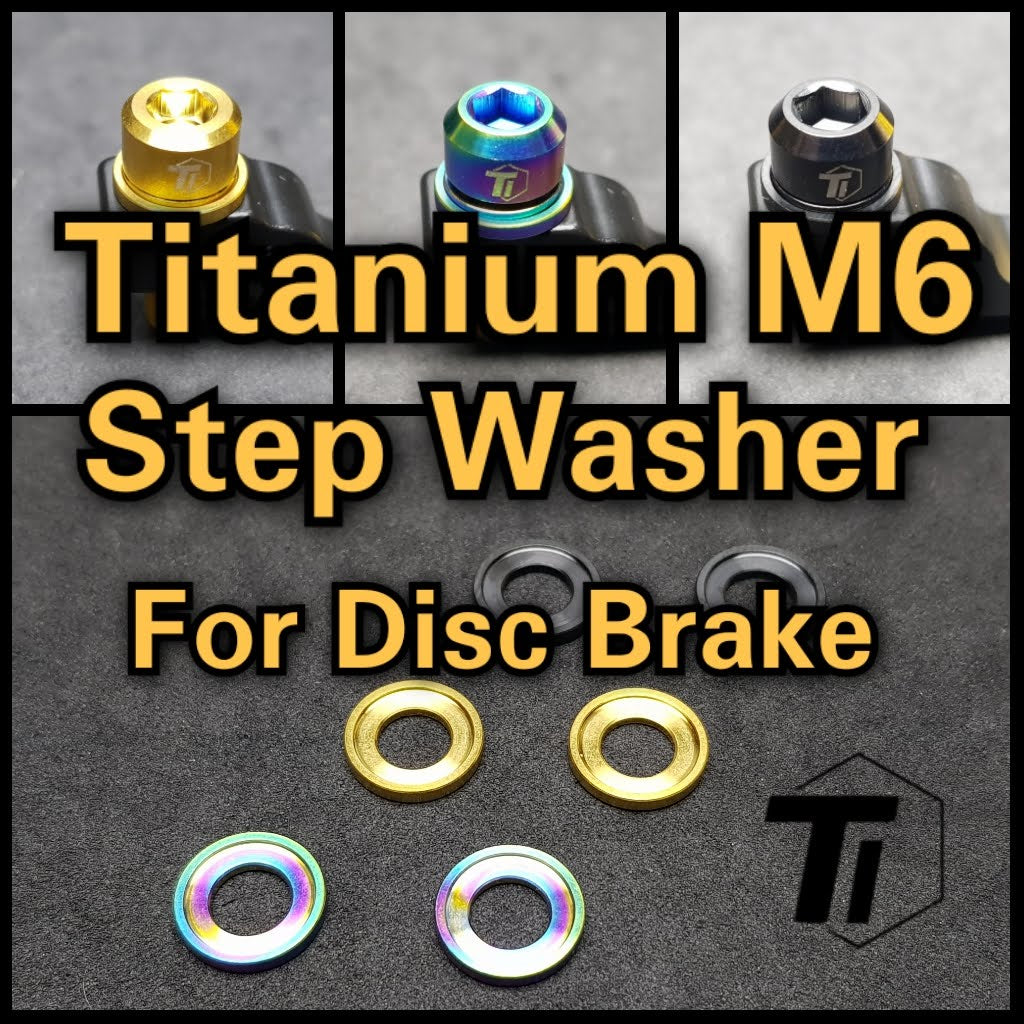 Титановая ступенчатая шайба M6 для дискового тормоза Гидравлический дисковый тормоз Shimano SRAM Magura Avid Trickstuff XT SLX XTR Код руководства