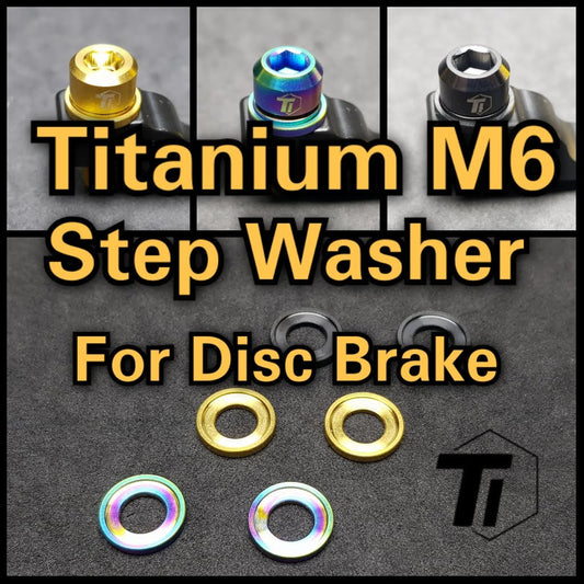 디스크 브레이크 유압 디스크 브레이크용 티타늄 M6 스텝 와셔 Shimano SRAM Magura Avid Trickstuff XT SLX XTR 가이드 코드