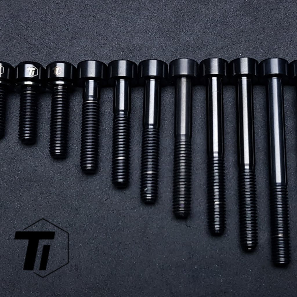 Ti-Parts Perno de tapa de vástago M6 de titanio para tornillo de bicicleta M6x16 M6x18 M6x20 M6x25 M6x30 M6x35