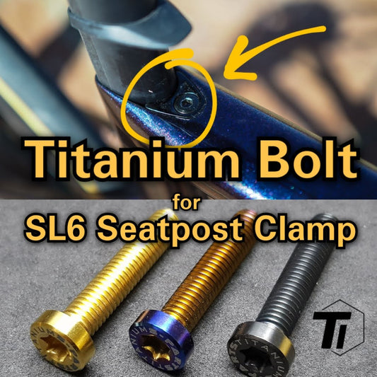 Parafuso de titânio Ti-Parts para cunha de braçadeira de selim SL8 SL7 SL6 Venge | Specialized Sworks Tarmac Diverge
