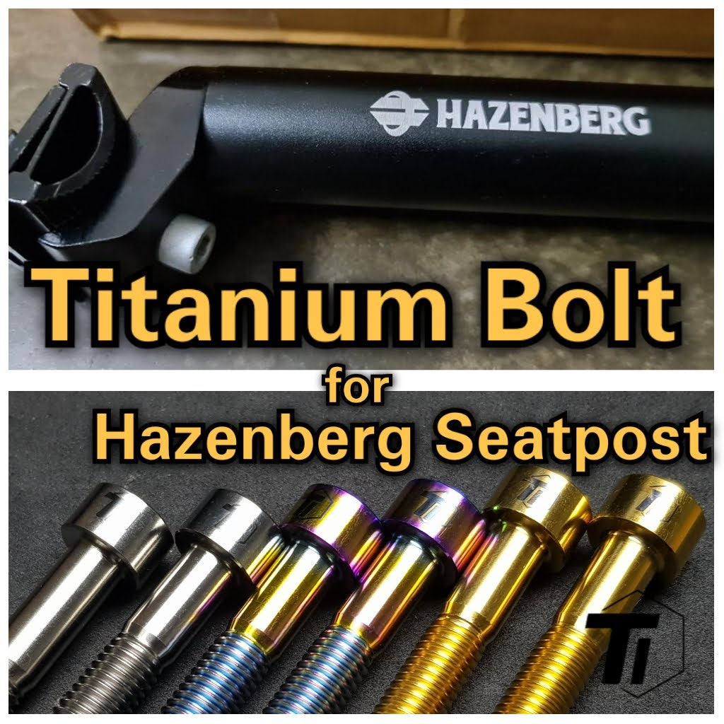 Hazenberg 시트포스트용 티타늄 볼트 | M8x45 브롬톤 파이크 버디 폴디 미니벨로 | 5등급 티타늄 나사 싱가포르