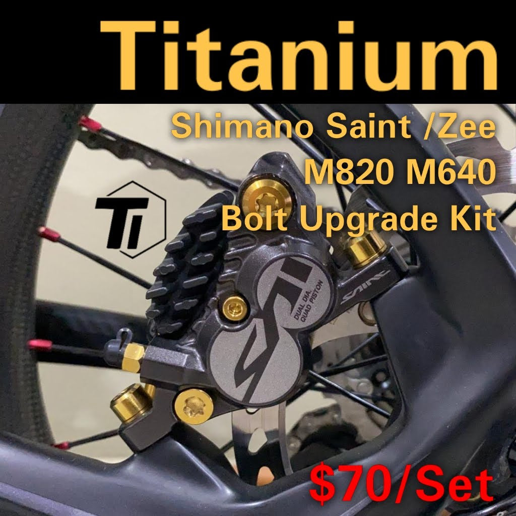 鈦 M820 M640 Shimano Saint Zee M8020 煞車卡鉗螺栓套件鈦螺絲自行車 MTB Grade 5 新加坡