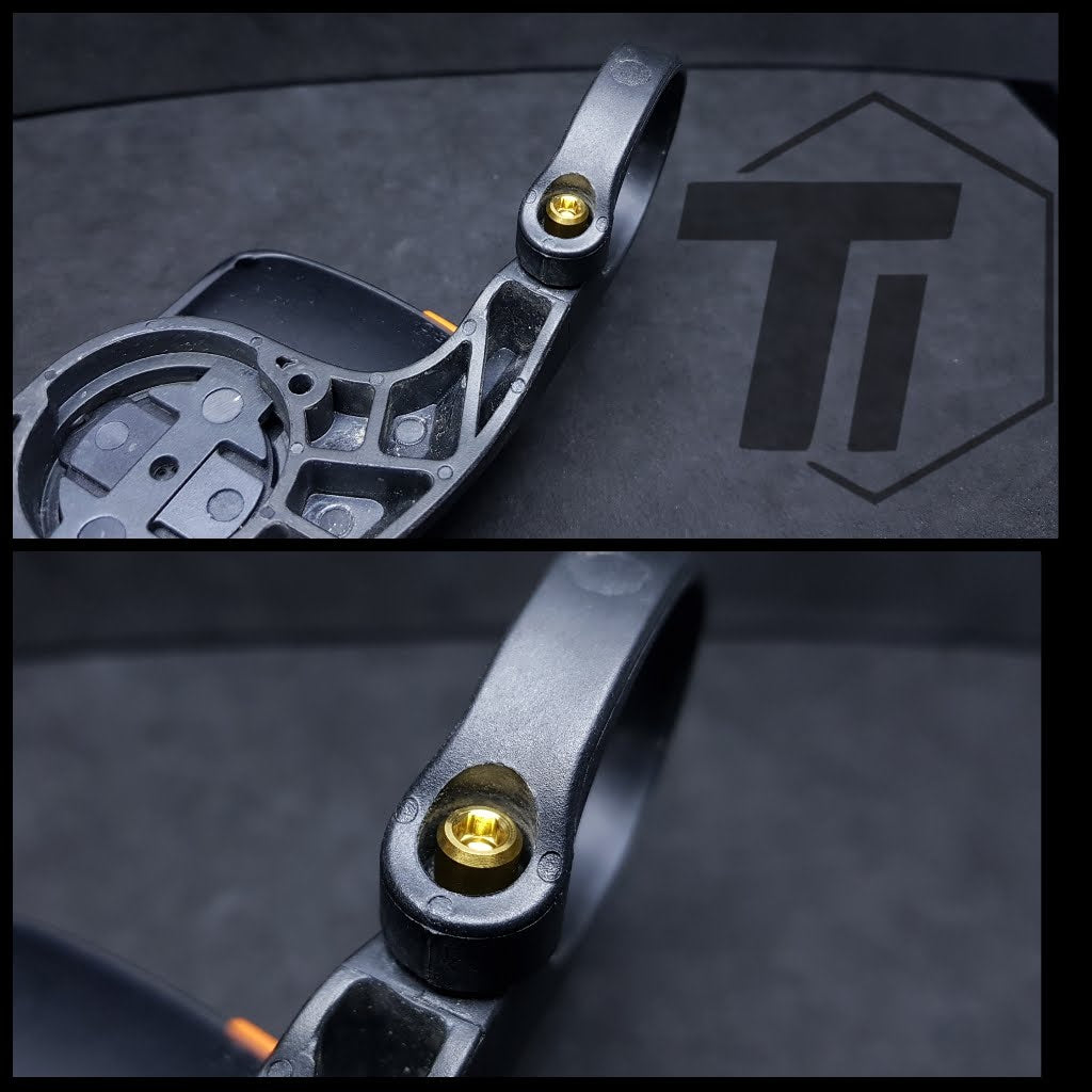 Titanium Bolt for Garmin mount clamp | Out-front Bike Mount Pro Edge 530 830 1030 1040 Wahoo SRAM K-Edge SRM Cat Eye
