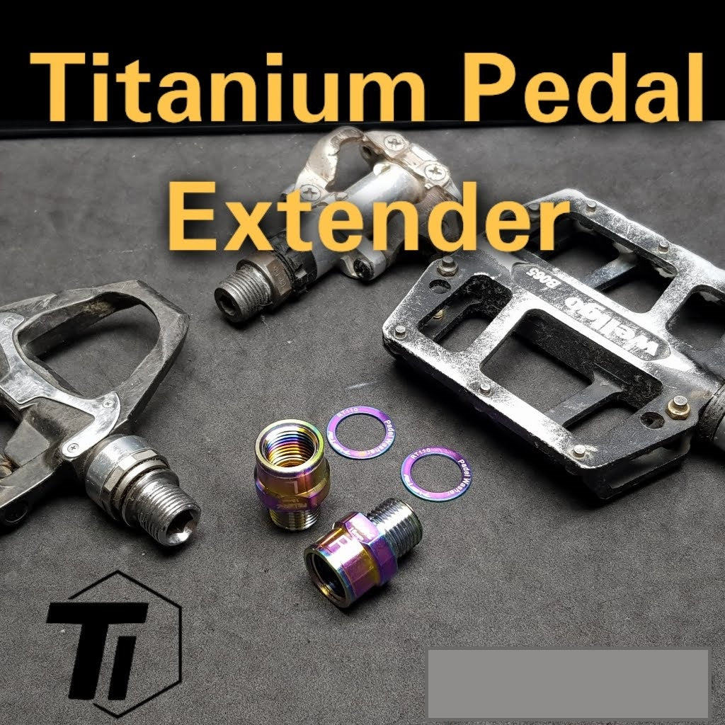 Titanium Pedal Extender / Spacer Xt xtr Deore Dura ace ultegra Wellgo ...