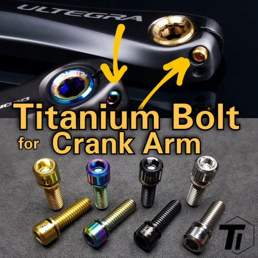 Ti-Parts Titanium M6 crank bolt for Shimano Crank Arm Crankset R9270 Tiagra 105 Ultegra Dura Ace M9120 M8120 M8100 M8000