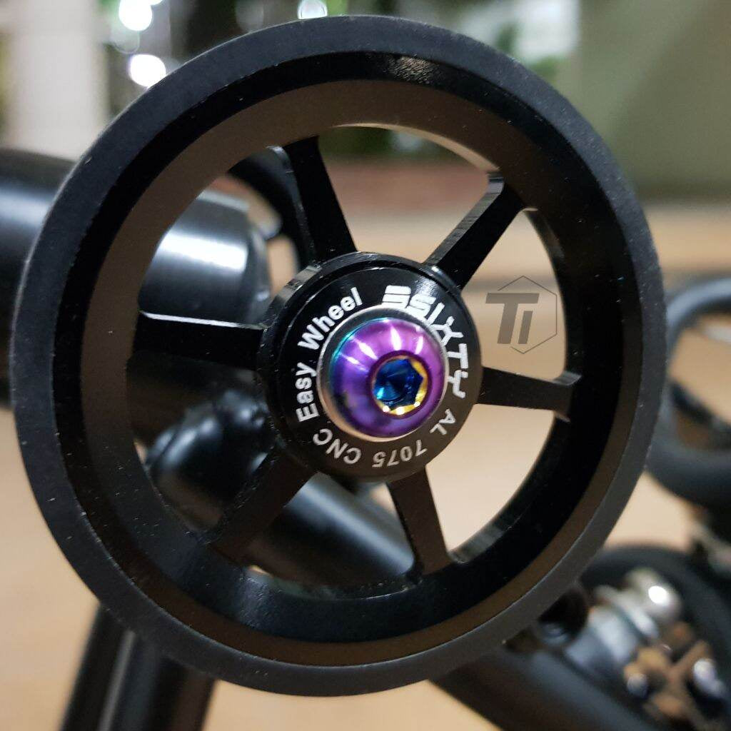 Titán csavar az egyszerű keréknyomáshoz EZ kerék Foldie 3Sixty Brompton Pikes Titanium Screw Bicycle, 5. fokozat