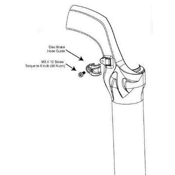 Titanium Bolt for Fox fork Cable Guide | Fox 32 Fox 34 Fox 36 Fox 40 Mountain Bike Suspension Fork Cable Clamp Holder