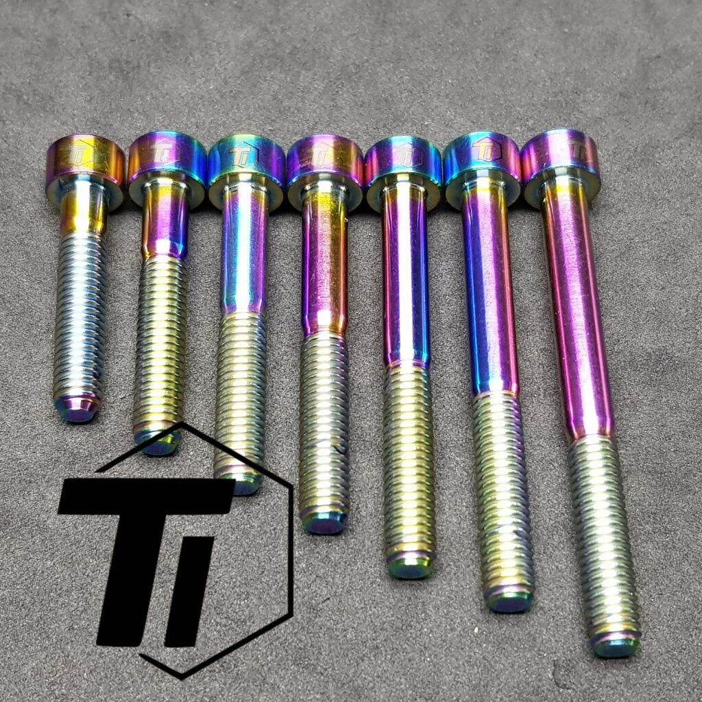 Ti-Parts Titanium M6 skaftskruv för cykelskruv M6x16 M6x18 M6x20 M6x25 M6x30 M6x35
