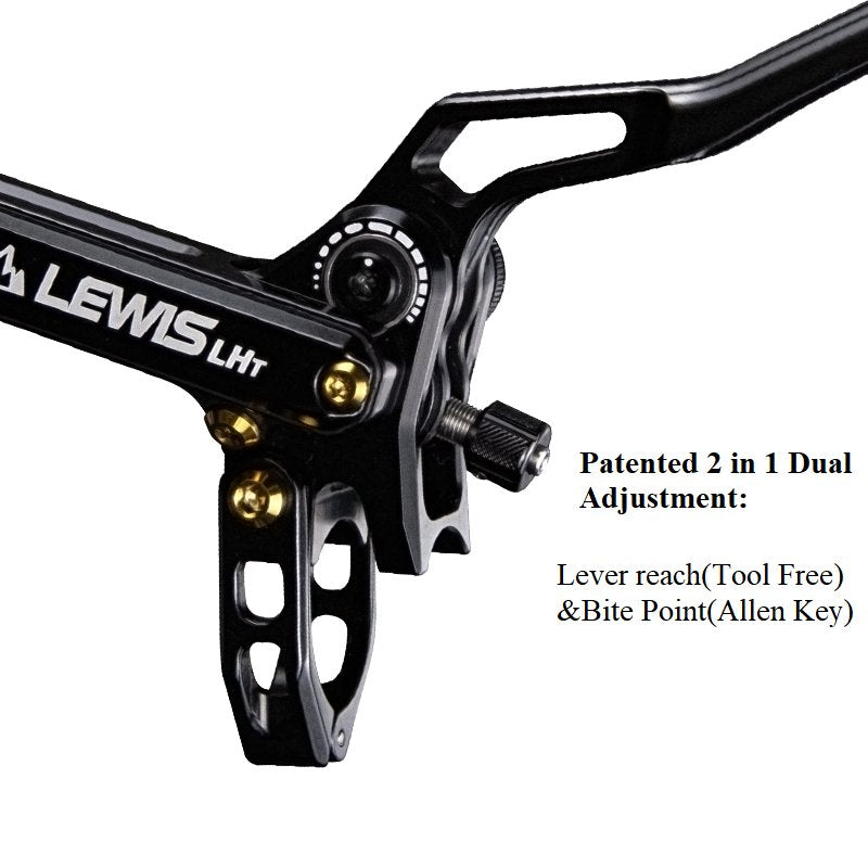 Lewis LHT Ultimate Quad 4 Piston Brake til Enduro &amp; Downhill | Axial Cyclinder Titanium Stempel Titanium Skruebolt | Gratis verdensomspændende forsendelse