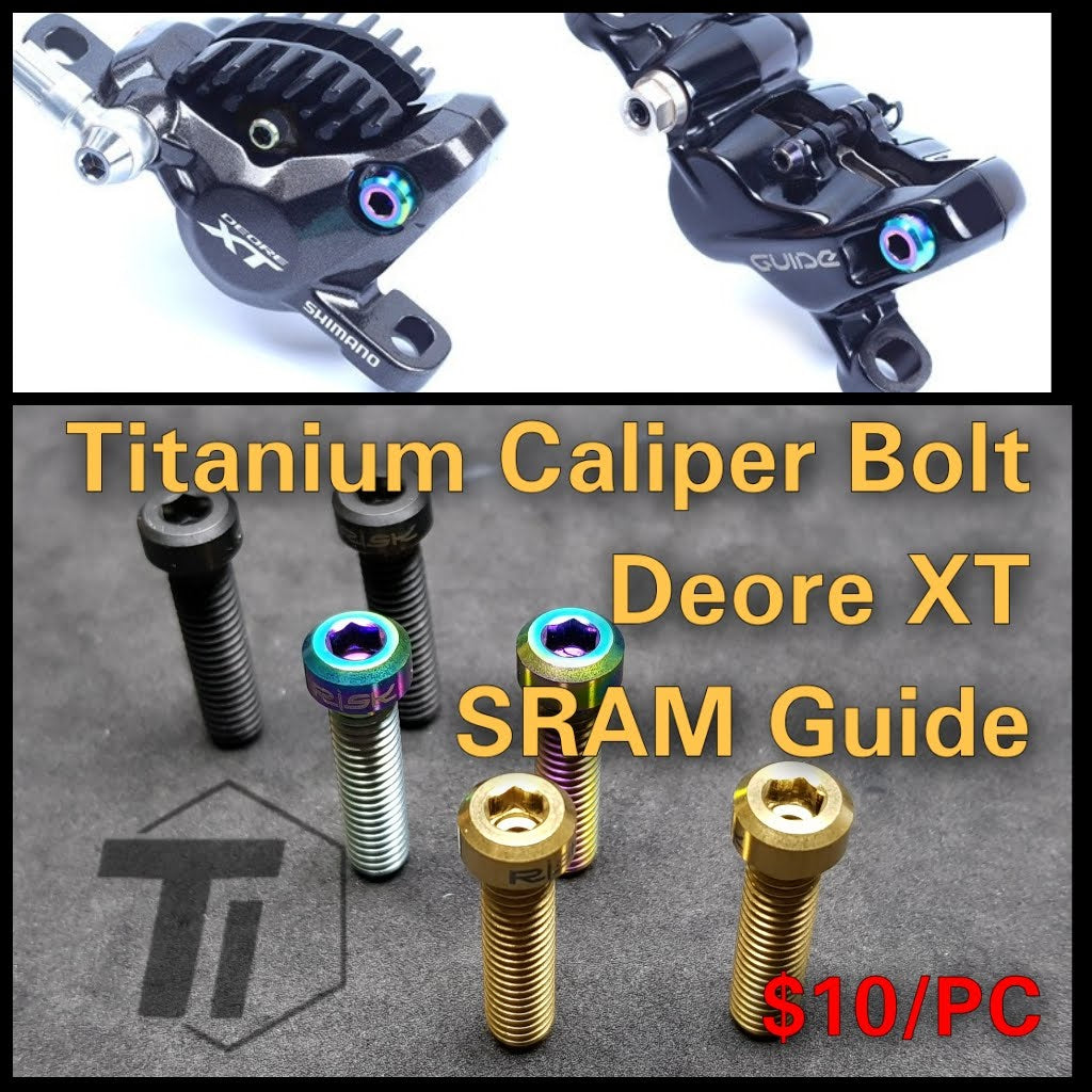 Titanium bremsecaliper hovedcylinderbolt til Shimano Deore XT &amp; SRAM Caliper fikseringsskrue guide m7100 m8000 m8100