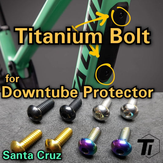 Bullone in titanio per protezione tubo obliquo Santa Cruz | Ammortizzatore Fender Shuttle Guard Downtube Rock Guard Cover Nomad 5010