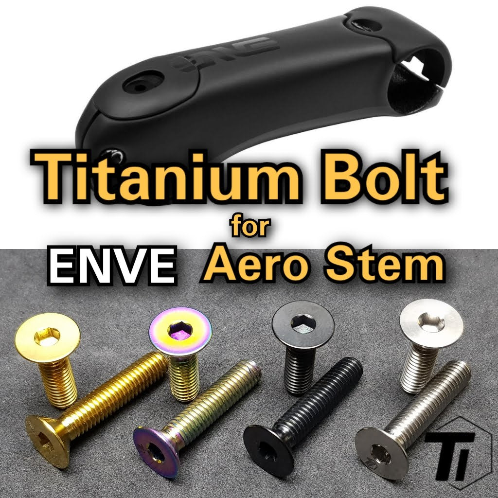 Ti-Parts Titanium Bolt for Enve Aero Stem | Stem Cap Bolt Weight Computer mount bar top cap SES handlebar road review