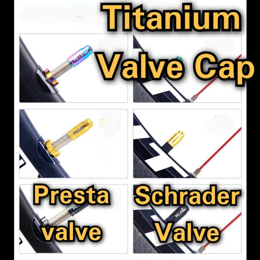 Titanium Valve Cap Presta Schrader for Brompton T-Line Pikes Aceoffix Royale Camp Birdy Volck Z1 Electric Scooter