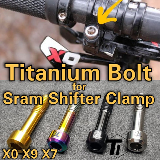 Parafuso de titânio para SRAM MTB Trigger Shifter Clamp X0 X9 X7 2006 - 2012 | KIT DE PARAFUSO DE GRAMPO DE GATILHO DA ALAVANCA DE MUDANÇA Parafuso