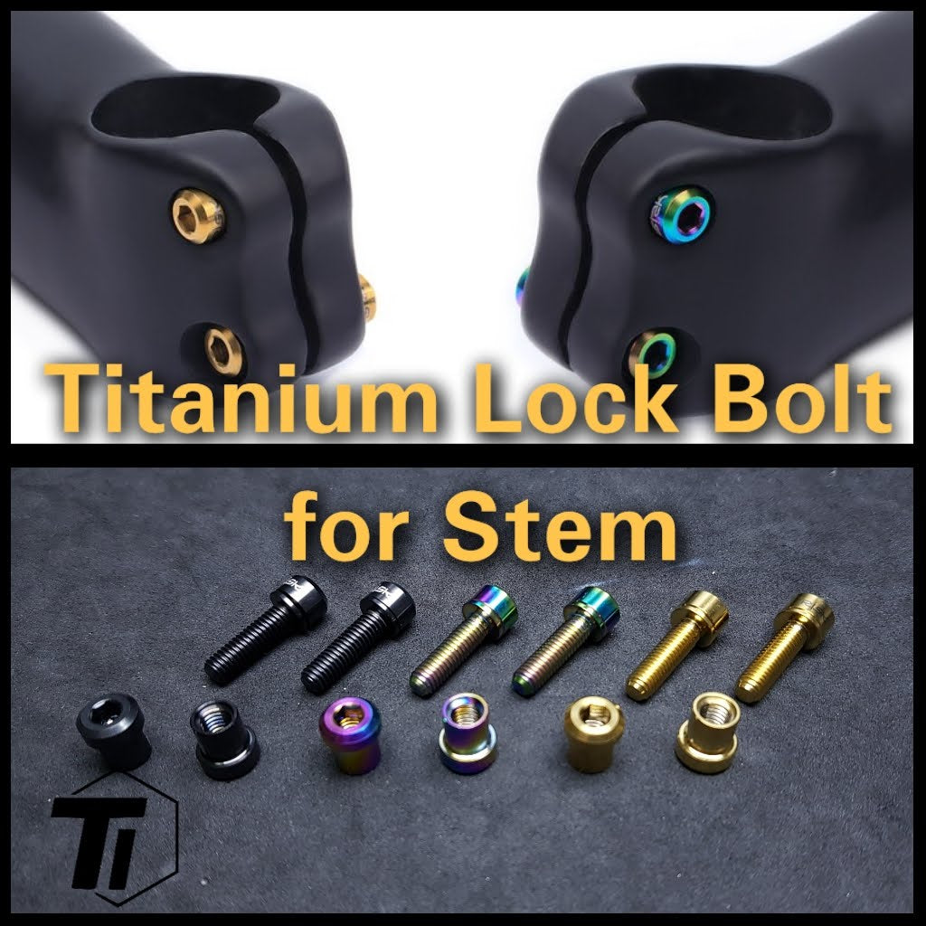 Titan lås på bult för integrerat styr/stam | Factor Black Inc Roval SL Cockpit Bontrager XXX Titanium Skruv