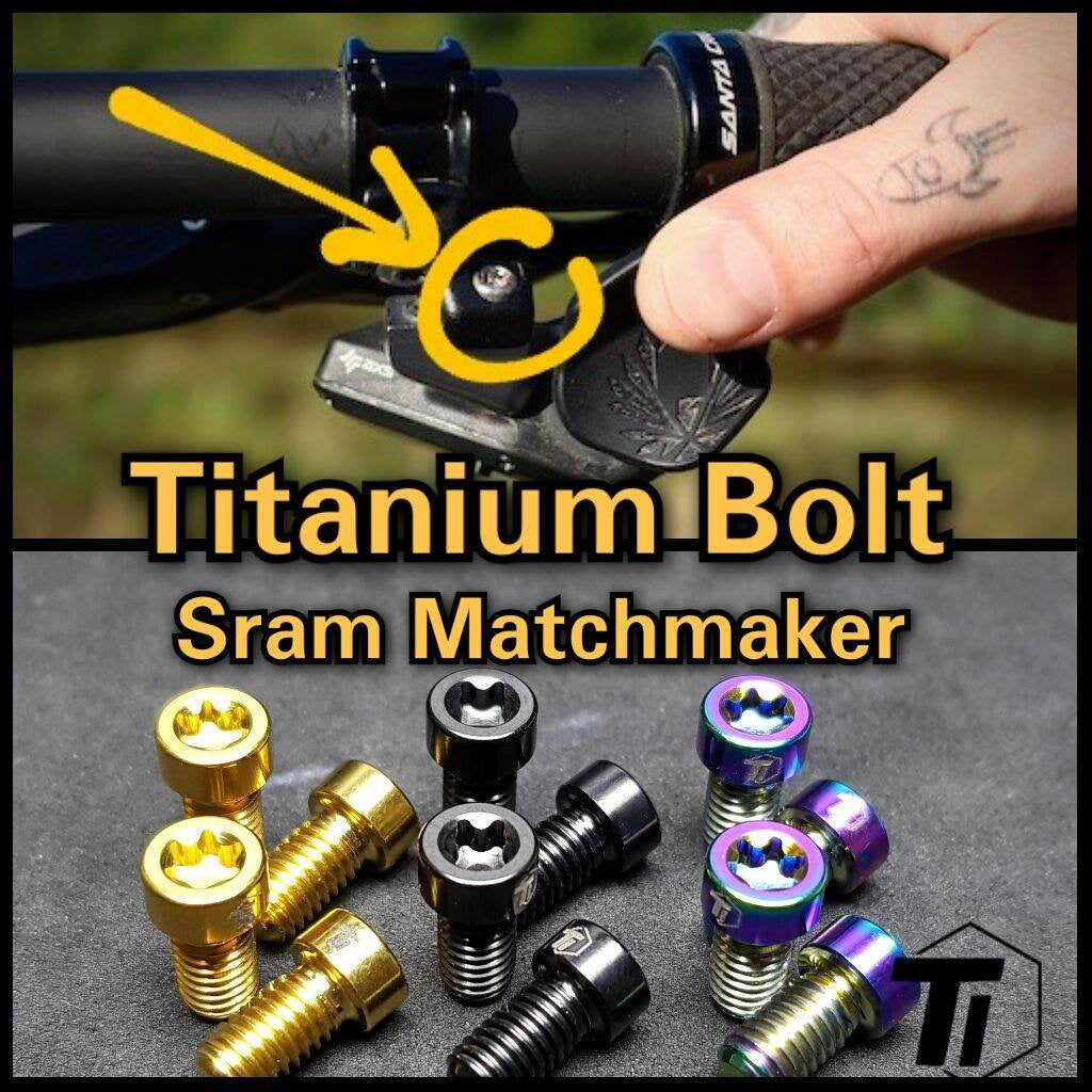 Ti-Parts Titanium Pinch Bolt SRAM MatchMaker X MMX X Klem X Cockpitremhendeladapter X0 XX XX1 Eagle eTap AXS DB5